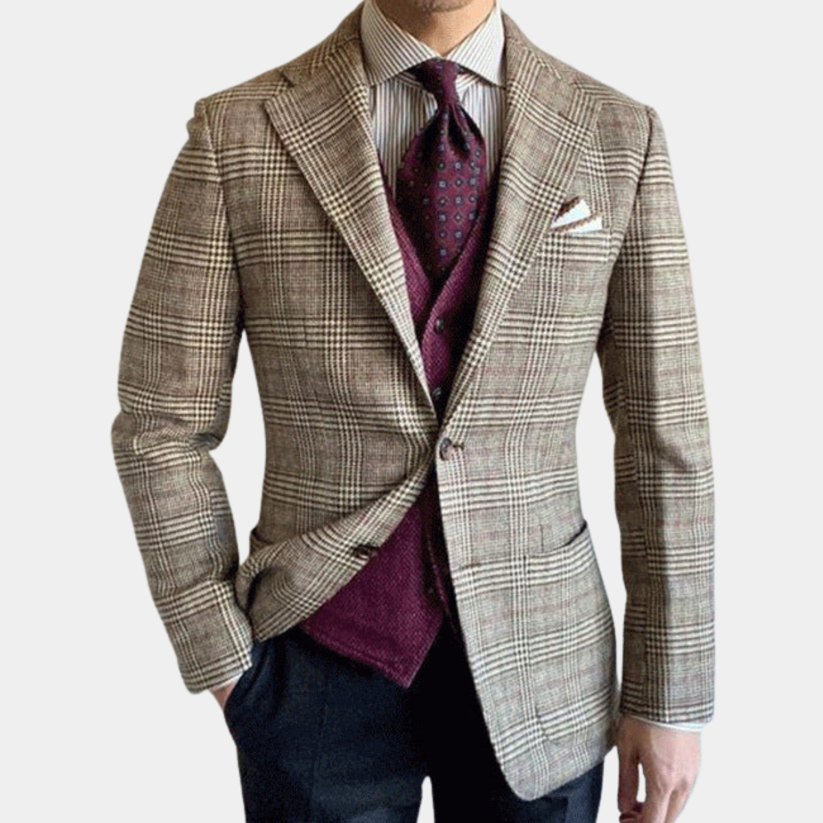 Classic Men's Crew Neck Cotton Sweater