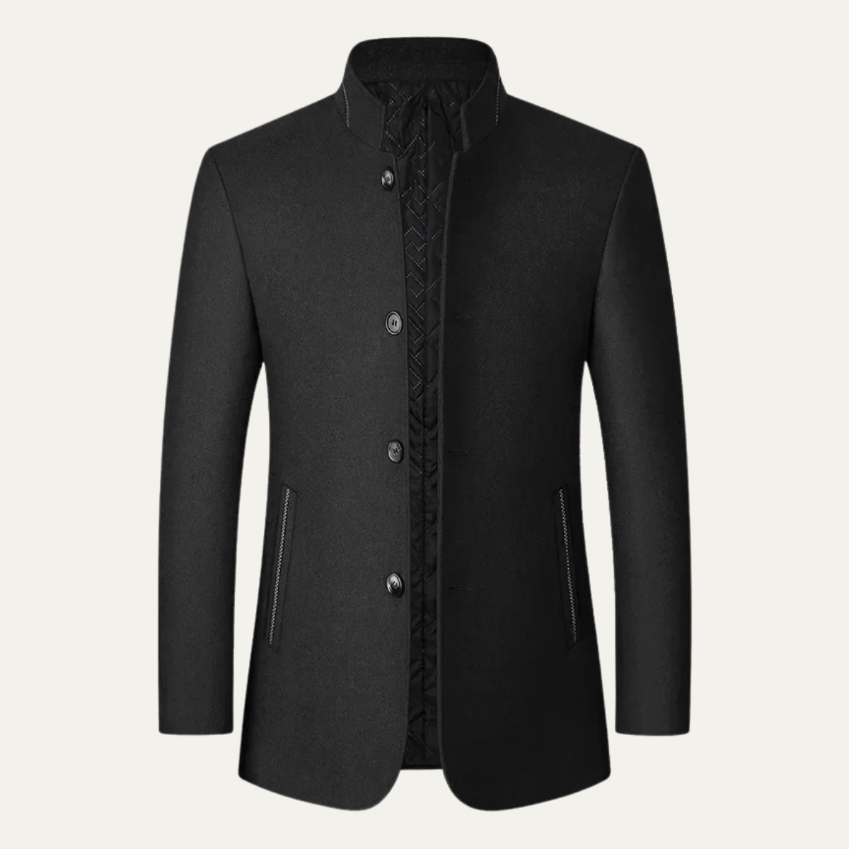 Warm Men's Relaxed Fit Wool Winter Overcoat - Nocini