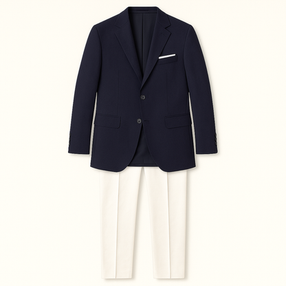 Classic Navy Slim Fit 2 Piece Suit Set - Nocini