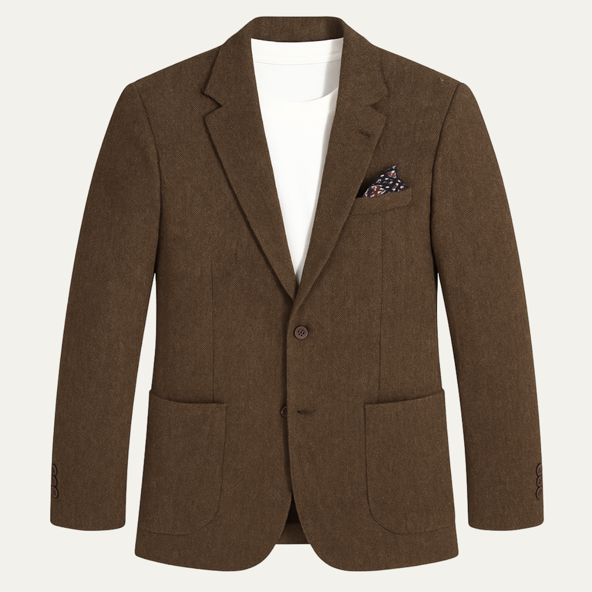 Classic Men's Wool Tweed Business Blazer - Nocini