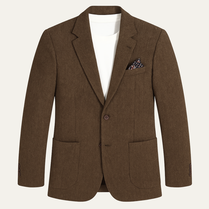 Classic Men's Wool Tweed Business Blazer - Nocini