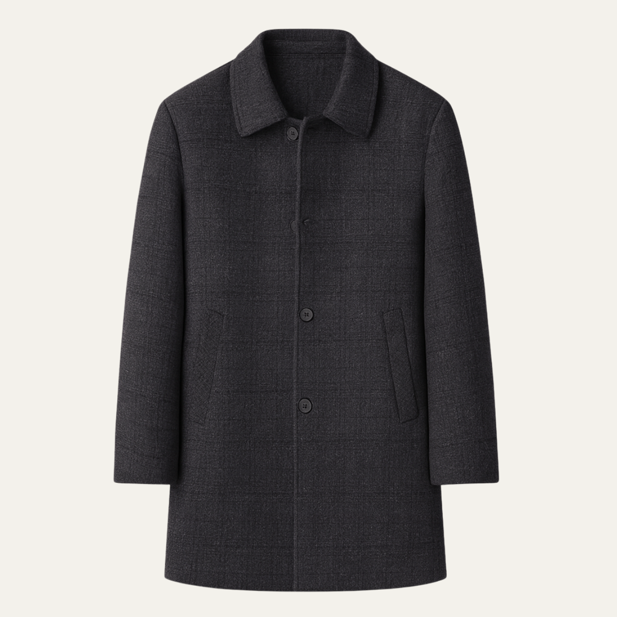 Classic Mens Plaid Winter Overcoat - Nocini