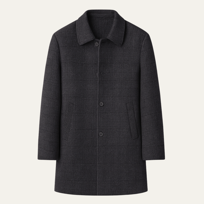 Classic Mens Plaid Winter Overcoat - Nocini