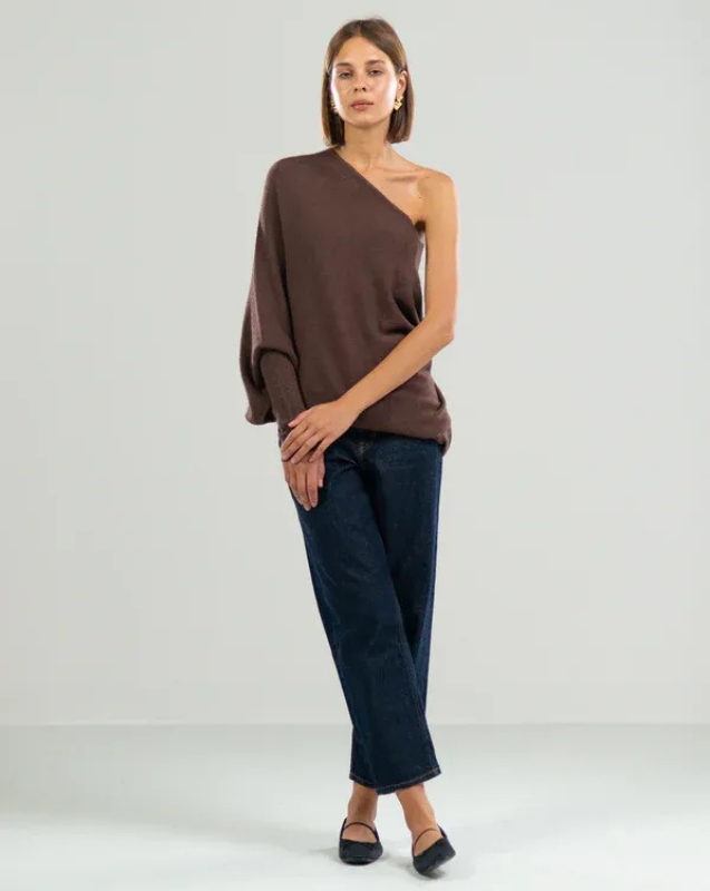 Feminine Knit Top with Bell Sleeve