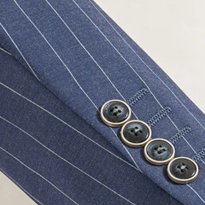 Men's Traditional Pinstripe 2 Piece Suit