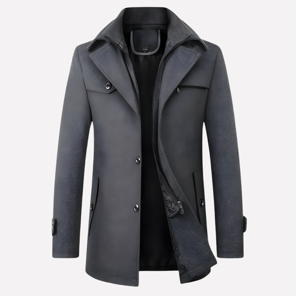 Classic Fit Peaked Lapel Coat