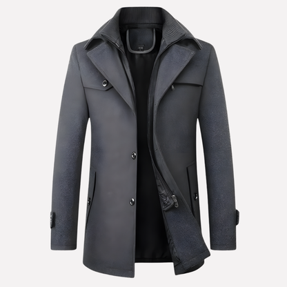 Classic Fit Peaked Lapel Coat