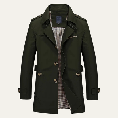 Waterproof Men's Classic Double Breasted Trench Coat