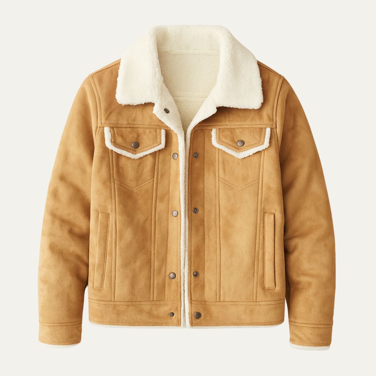 Warm Waterproof Mens Suede Leather Jacket - Nocini