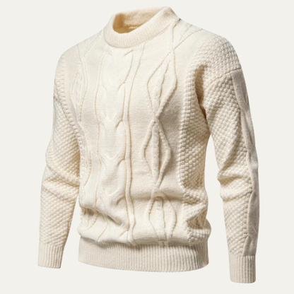 Cozy Men's Crew Neck Winter Knit Sweater