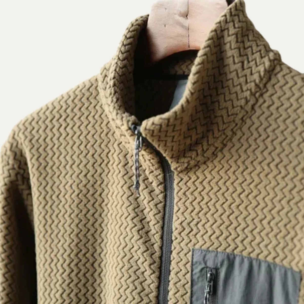 Warm Men's Fleece Pullover with Pocket