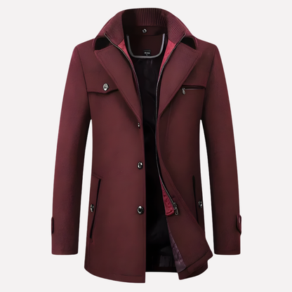 Classic Fit Lapel Men's Coat