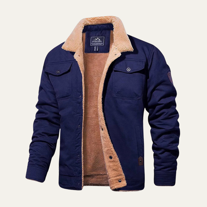 Warm Men's Fleece Lined Padded Bomber Jacket - Nocini