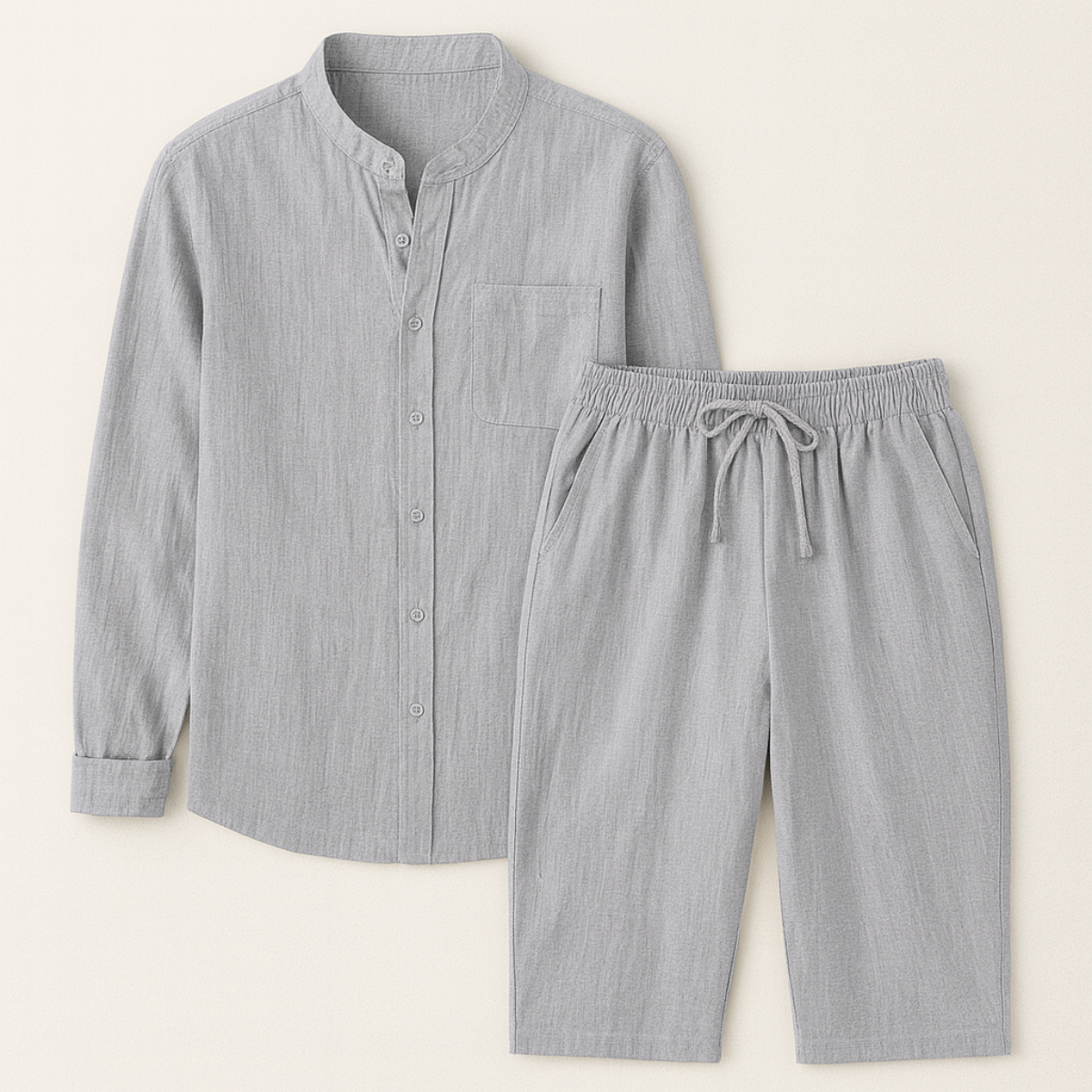 Breathable Mens 2 Piece Cotton Summer Suit - Nocini