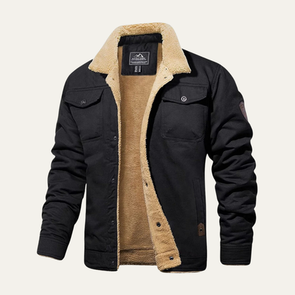 Warm Men's Fleece Lined Padded Bomber Jacket