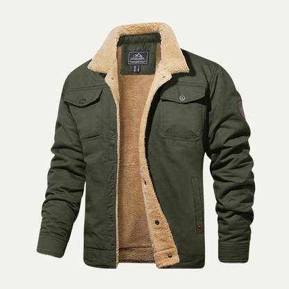Warm Men's Fleece Lined Padded Bomber Jacket