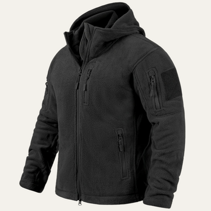 Warm Mens Fleece Hooded Tactical Jacket