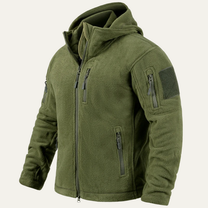 Warm Mens Fleece Hooded Tactical Jacket