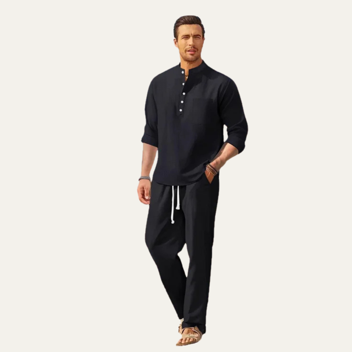 Comfortable Men's Summer Shirt & Pants Set