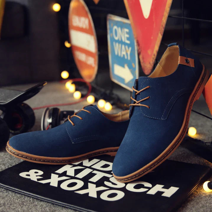 Luxury Suede Mens Formal Oxford Shoes - Nocini