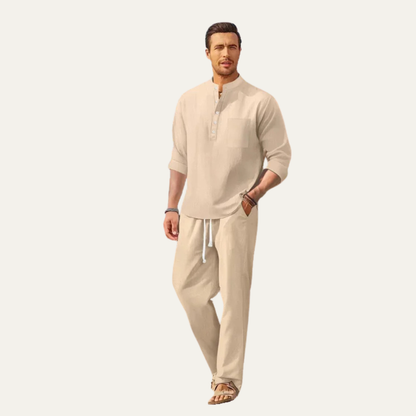 Comfortable Men's Summer Shirt & Pants Set