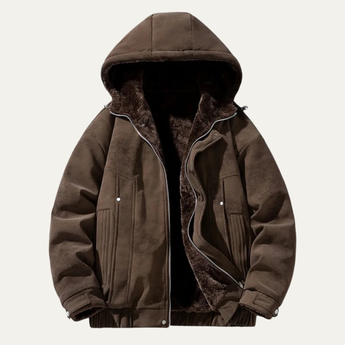 Classic Mens Vintage Hoodie Fleece Jacket - Nocini
