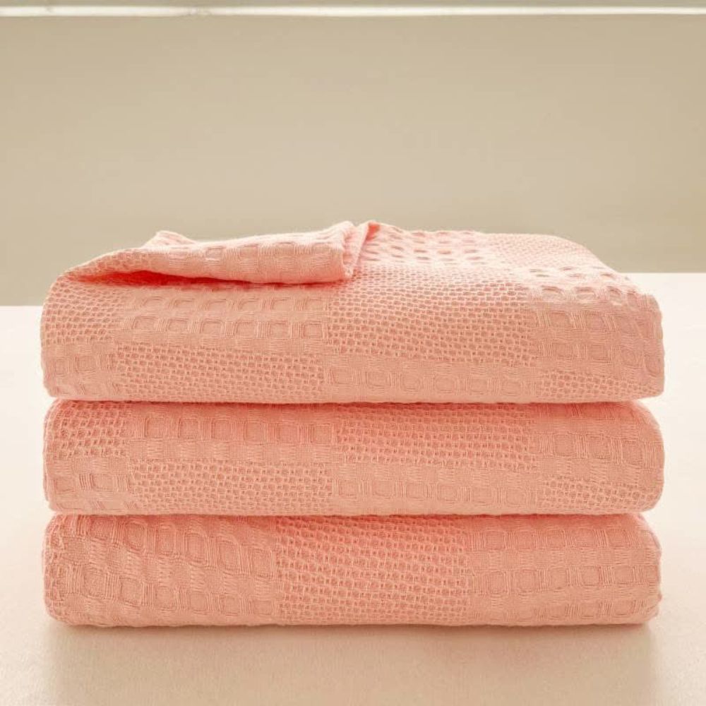 Cozy Plush Waffle Throw Blanket