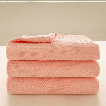 Cozy Plush Waffle Throw Blanket