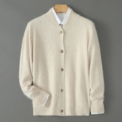 Luxury Men's Soft Cashmere Crew Neck Cardigan