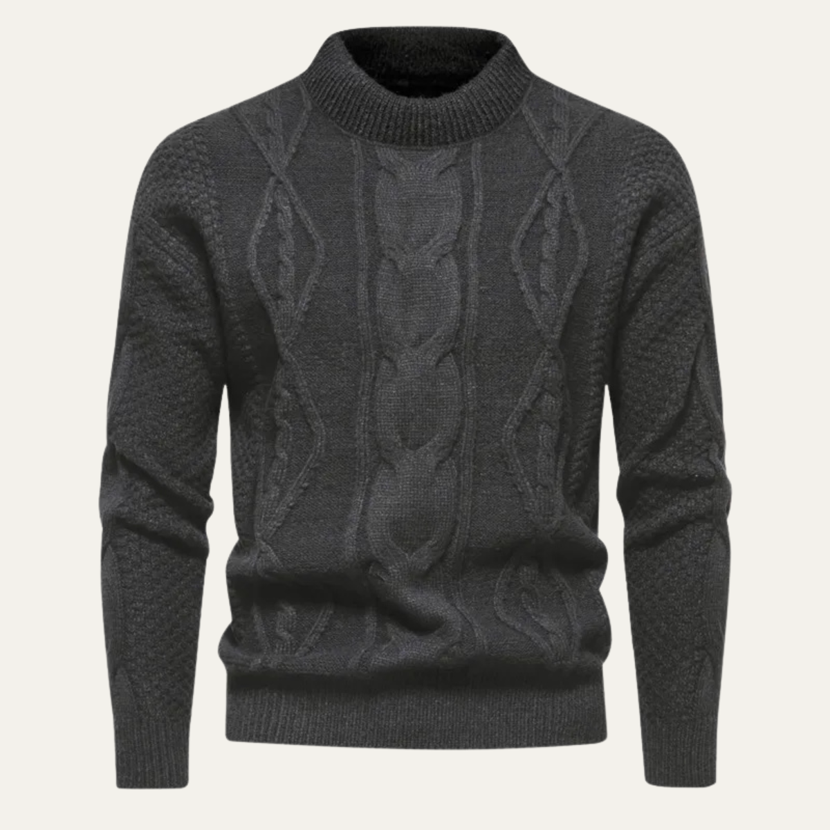 Cozy Men's Crew Neck Winter Knit Sweater