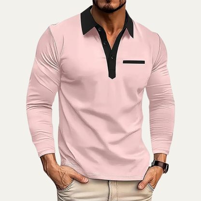 Classic Men's Slim Fit Knit Polo Sweater