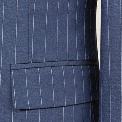 Men's Traditional Pinstripe 2 Piece Suit