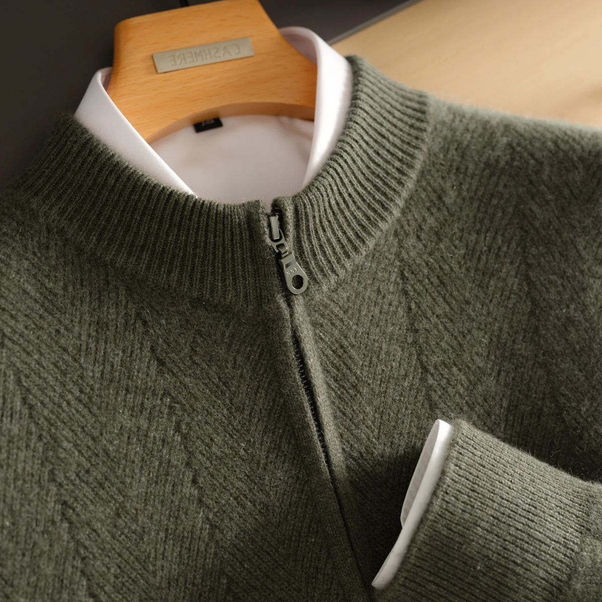 Premium Soft Men's Cashmere Wool Cardigan Sweater