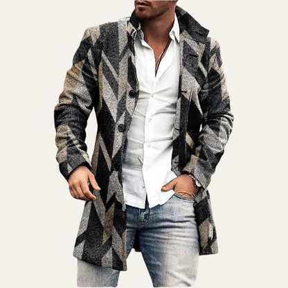 Warm Plaid Mens Winter Coat