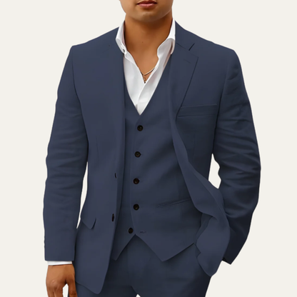 Lightweight Men's 3 Piece Linen Suit – Cool Summer Wear