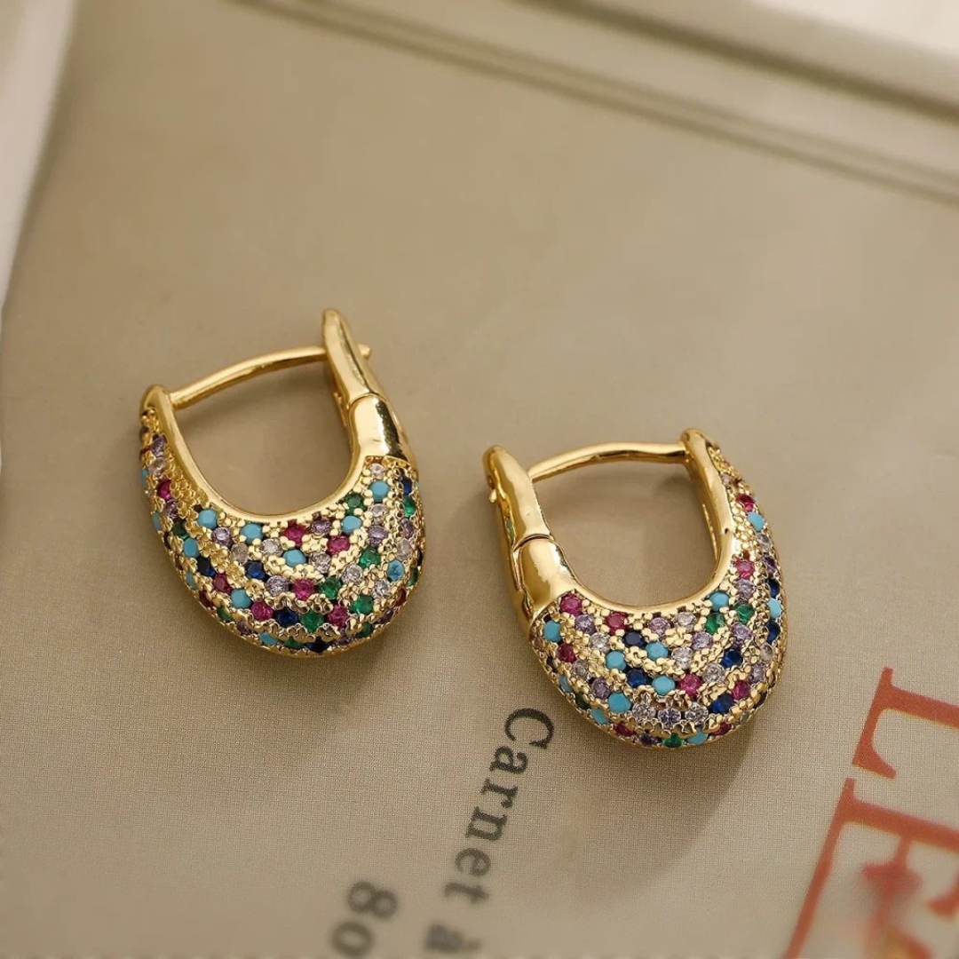 Fashionable Sparkling Crystal Drop Earrings - Nocini