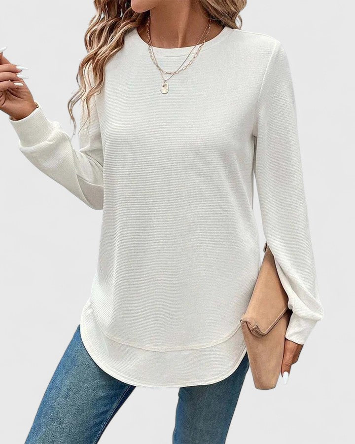 Classic Crew Neck Long Sleeve Top