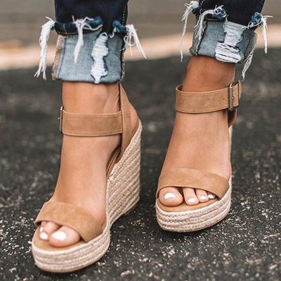 Summer Ankle Strap High Heel Sandals