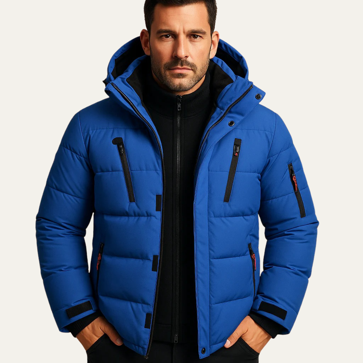 Insulated Men's Padded Hooded Down Jacket