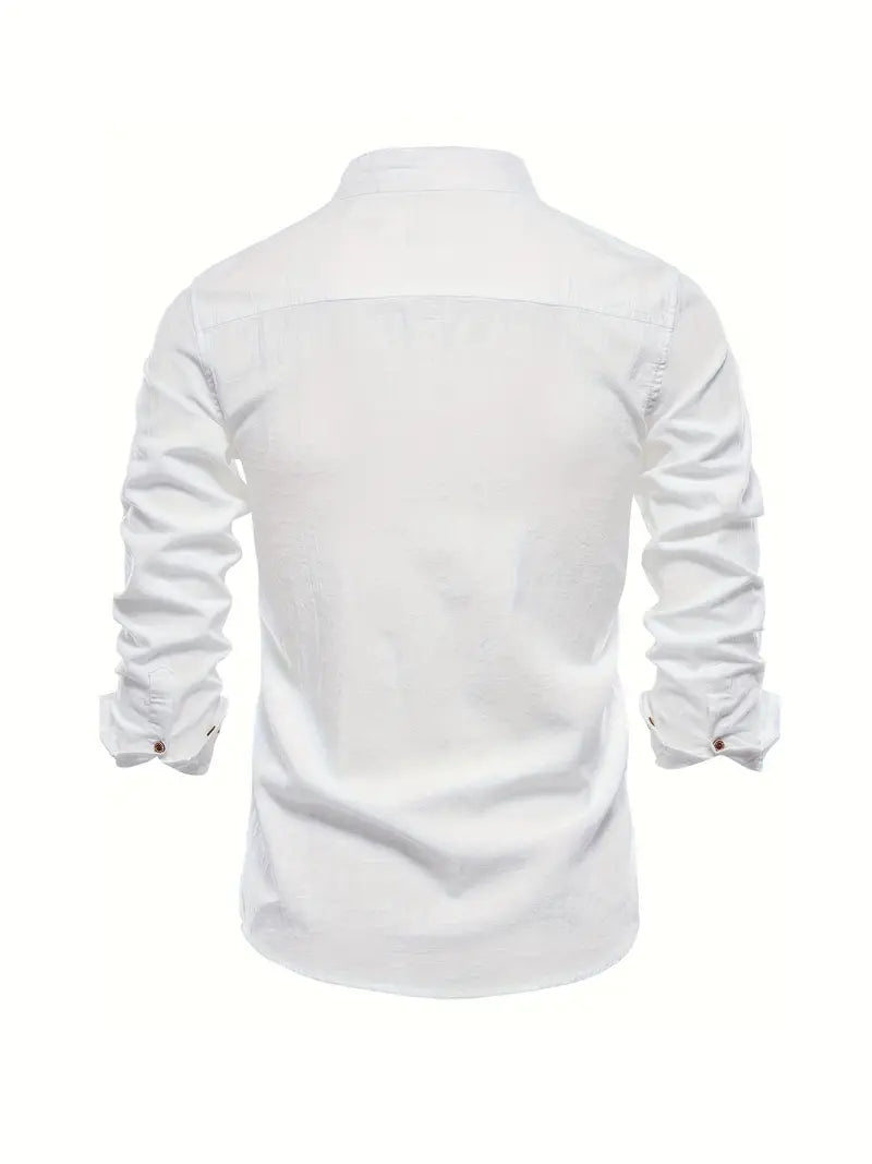 Classic Casual Long Sleeve Men's Button Shirt