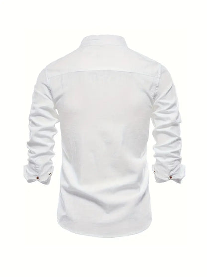 Classic Casual Long Sleeve Men's Button Shirt