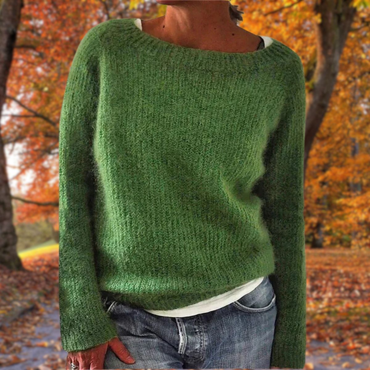 Elegant Ladies Crew Neck Sweater - Nocini