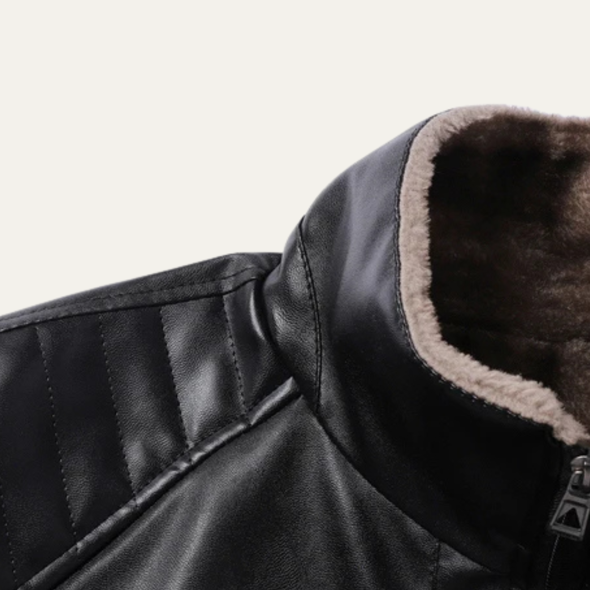 Classic Men's Vintage Faux Leather Biker Coat