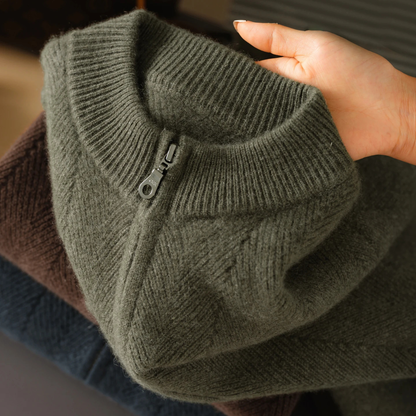 Premium Soft Men's Cashmere Wool Cardigan Sweater