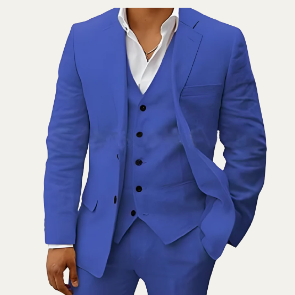 Lightweight Men's 3 Piece Linen Suit – Cool Summer Wear