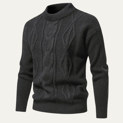 Cozy Men's Crew Neck Winter Knit Sweater