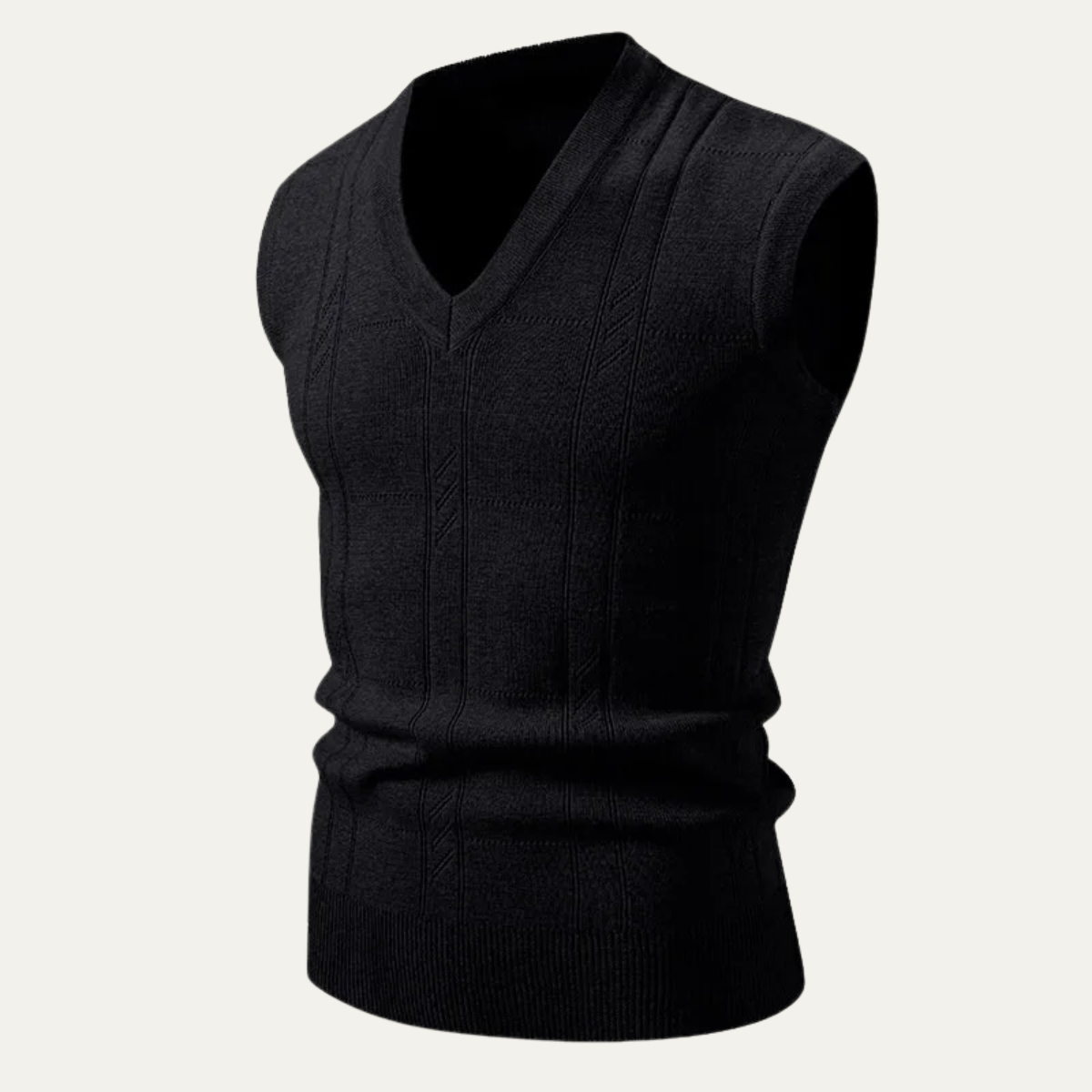 Comfortable Mens Crew Neck Knit Tank Top - Nocini