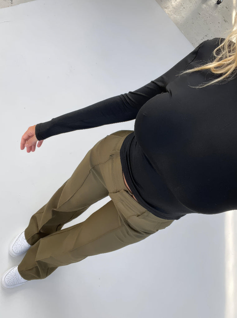Ladies Comfort Fit Straight Leg Pants - Olytrend