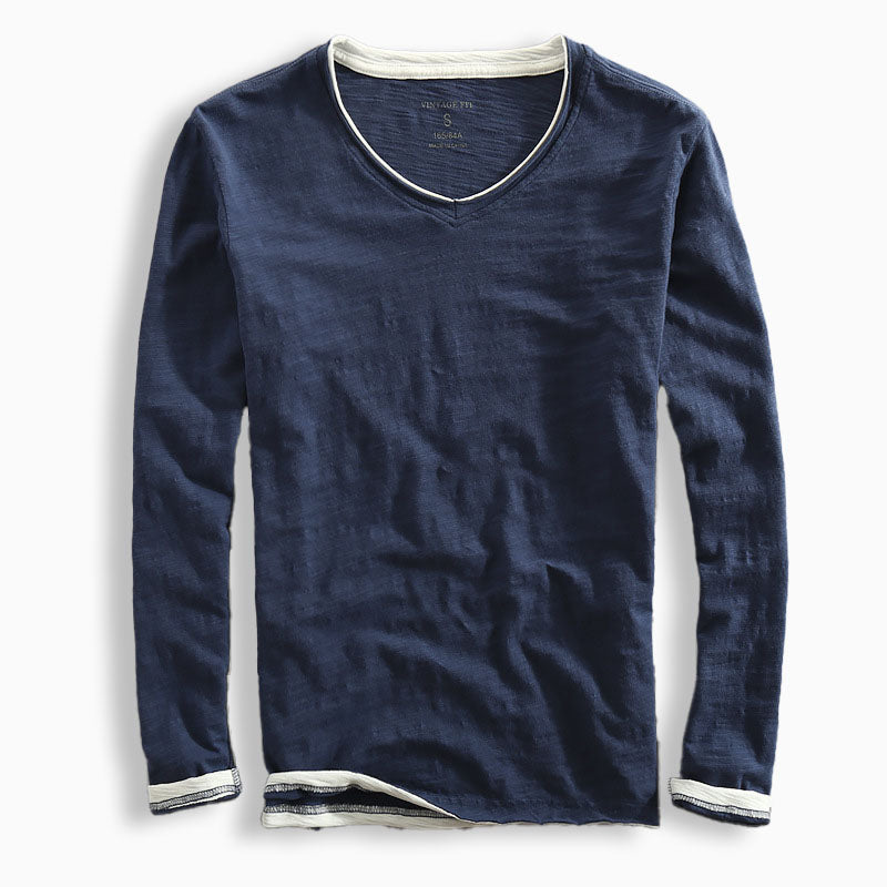 Classic Fit V Neck Tee Shirt - Nocini