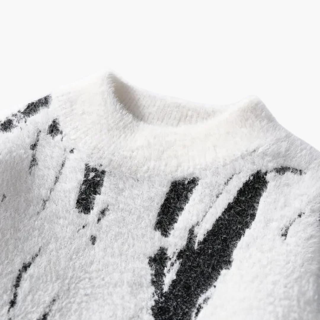 Soft Mens Crew Neck Printed Sweater
